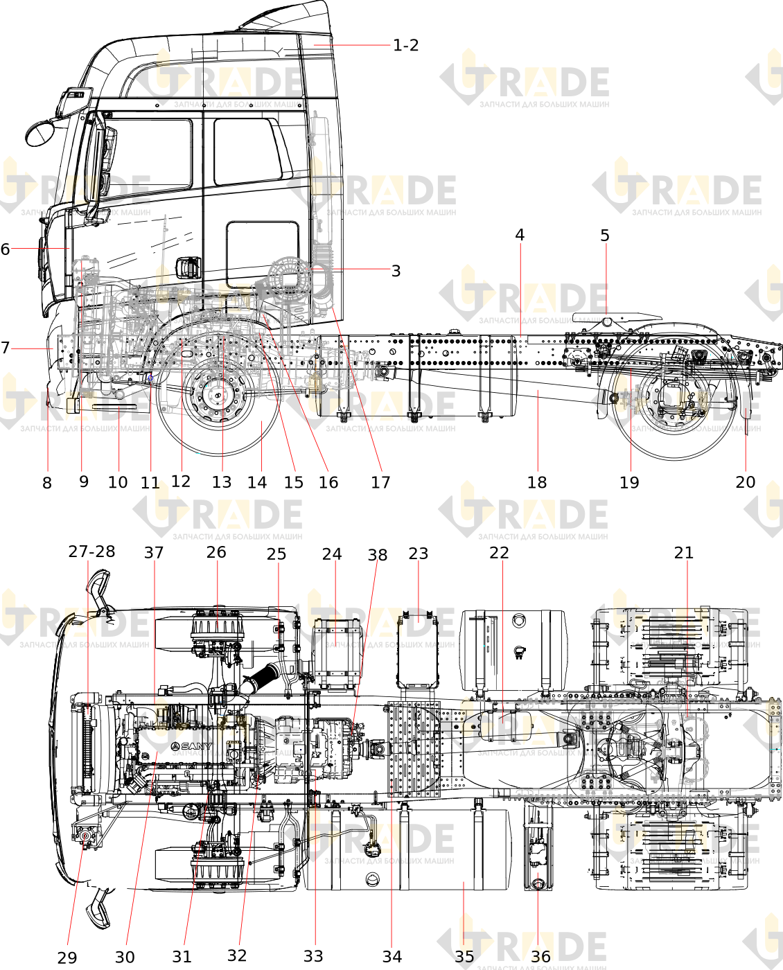 Чертёж — Semitrailer Tractor
