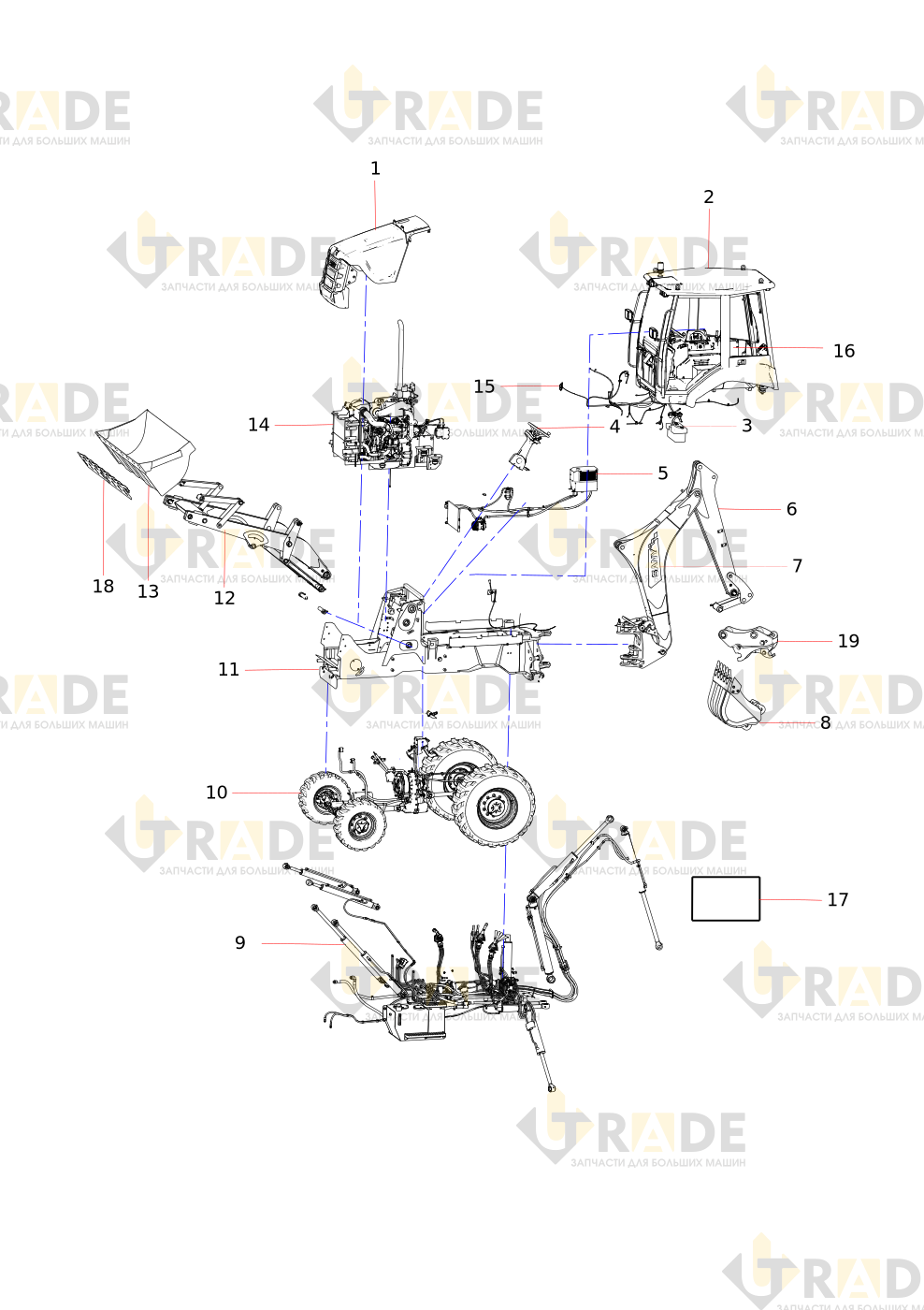 Чертёж — BHL105A1C3H Backhoe Loader Body