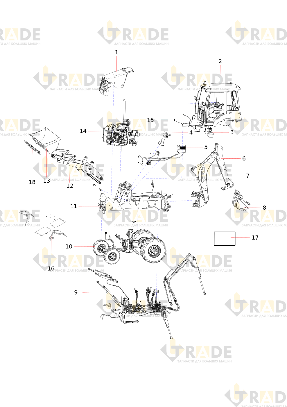 Чертёж — BHL95A2C3H Backhoe Loader Body