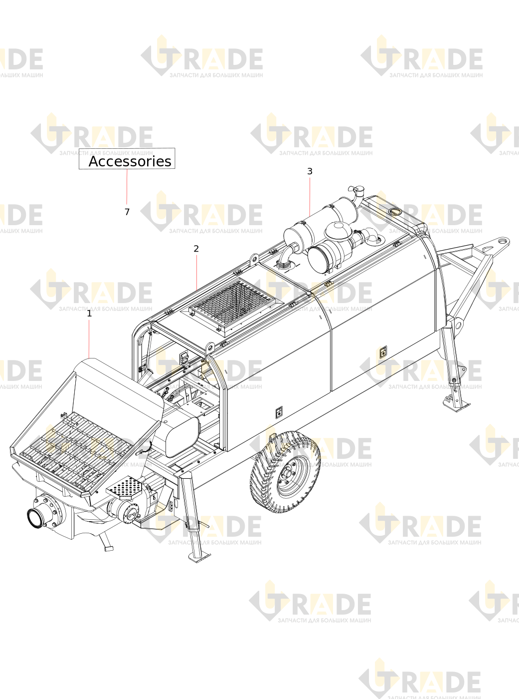 Чертёж — Корпус насоса прицепа HBT8018C-5ST3IN