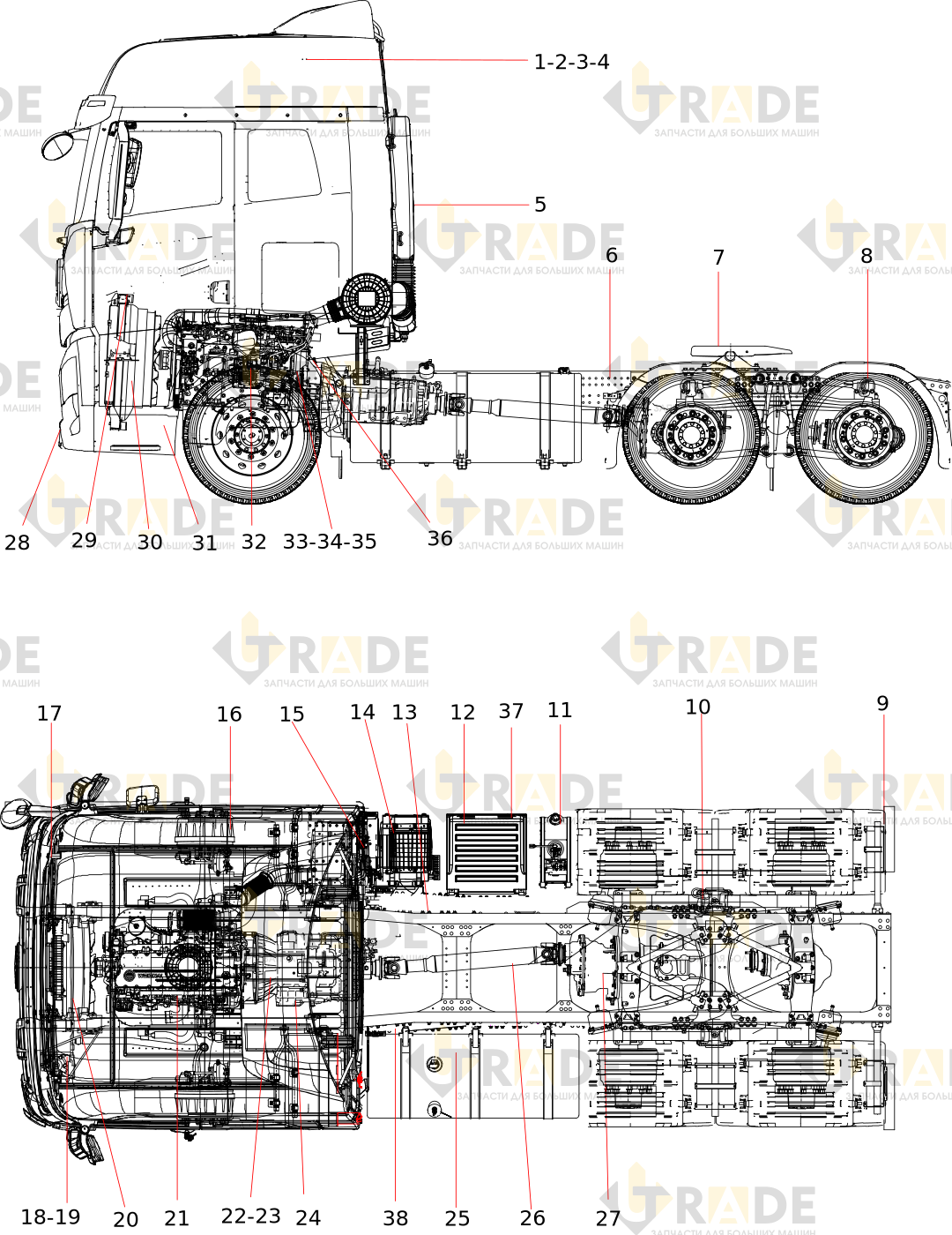 Чертёж — Semitrailer Tractor