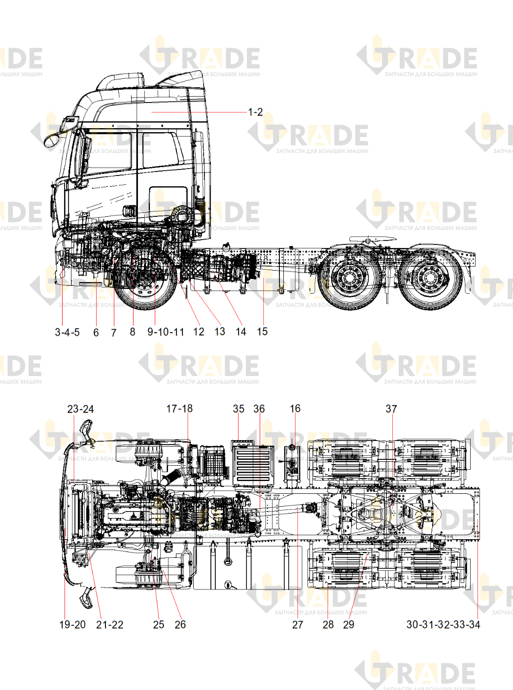 Чертёж — Semitrailer Tractor