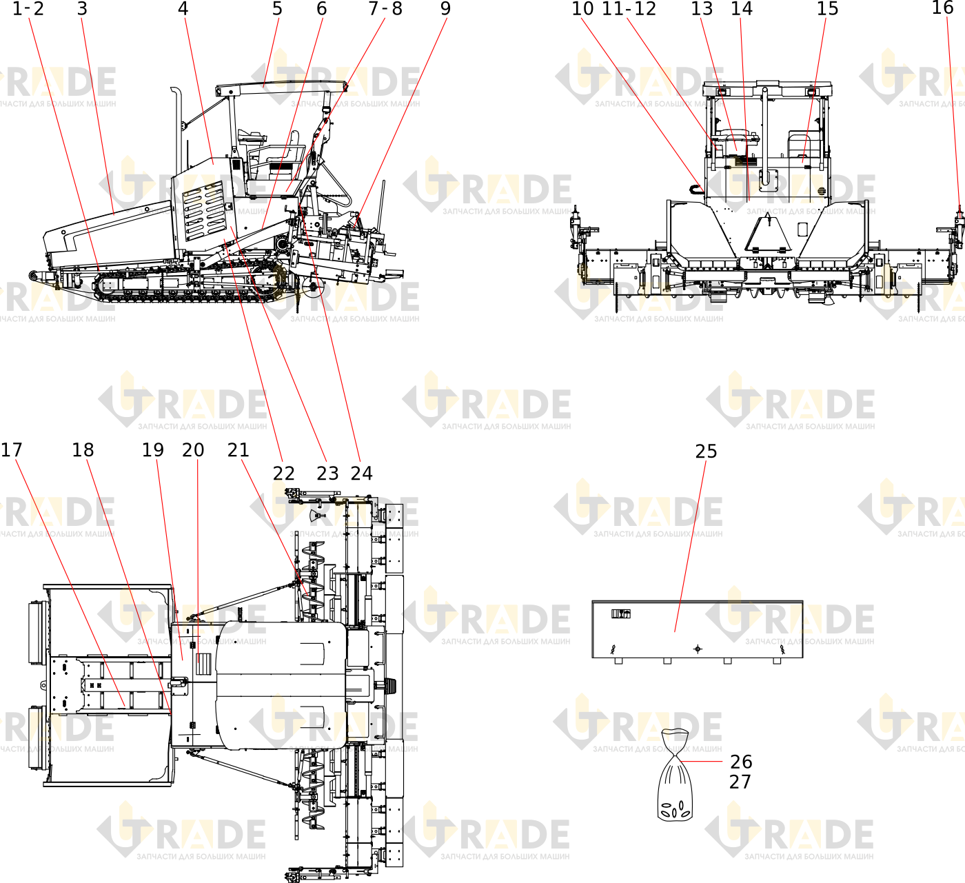 Чертёж — SAP60C-10H3EV三一摊铺机主体