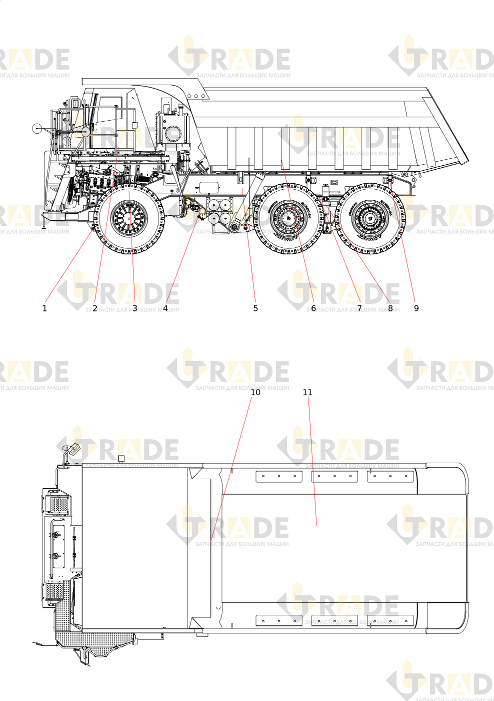 Чертёж — SKT130 Off-Highway Truck