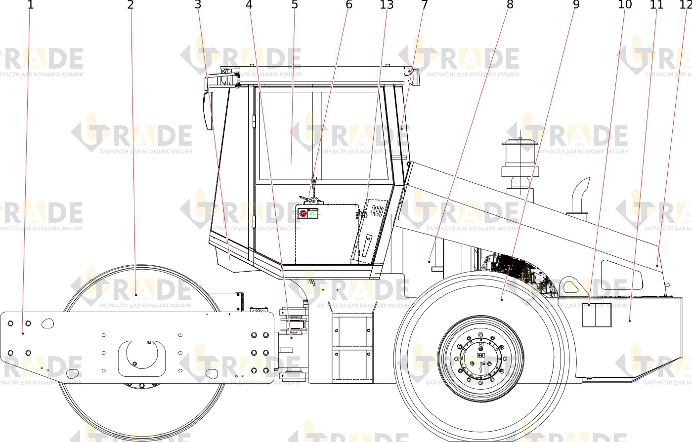 Чертёж — SSR120C-10C3 Sany Single Drum Roller Body