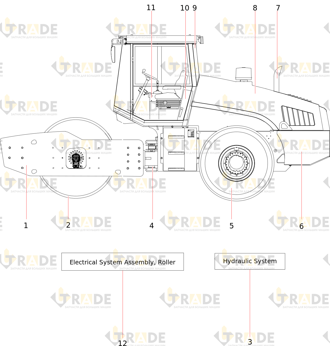 Чертёж — SSR260C-8S3三一单钢轮压路机主体SSR260C-8S3.0