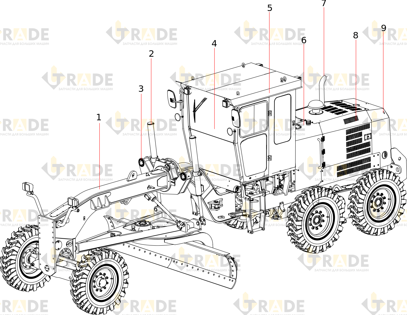 Чертёж — STG170C-8W3S(G)三一平地机主体