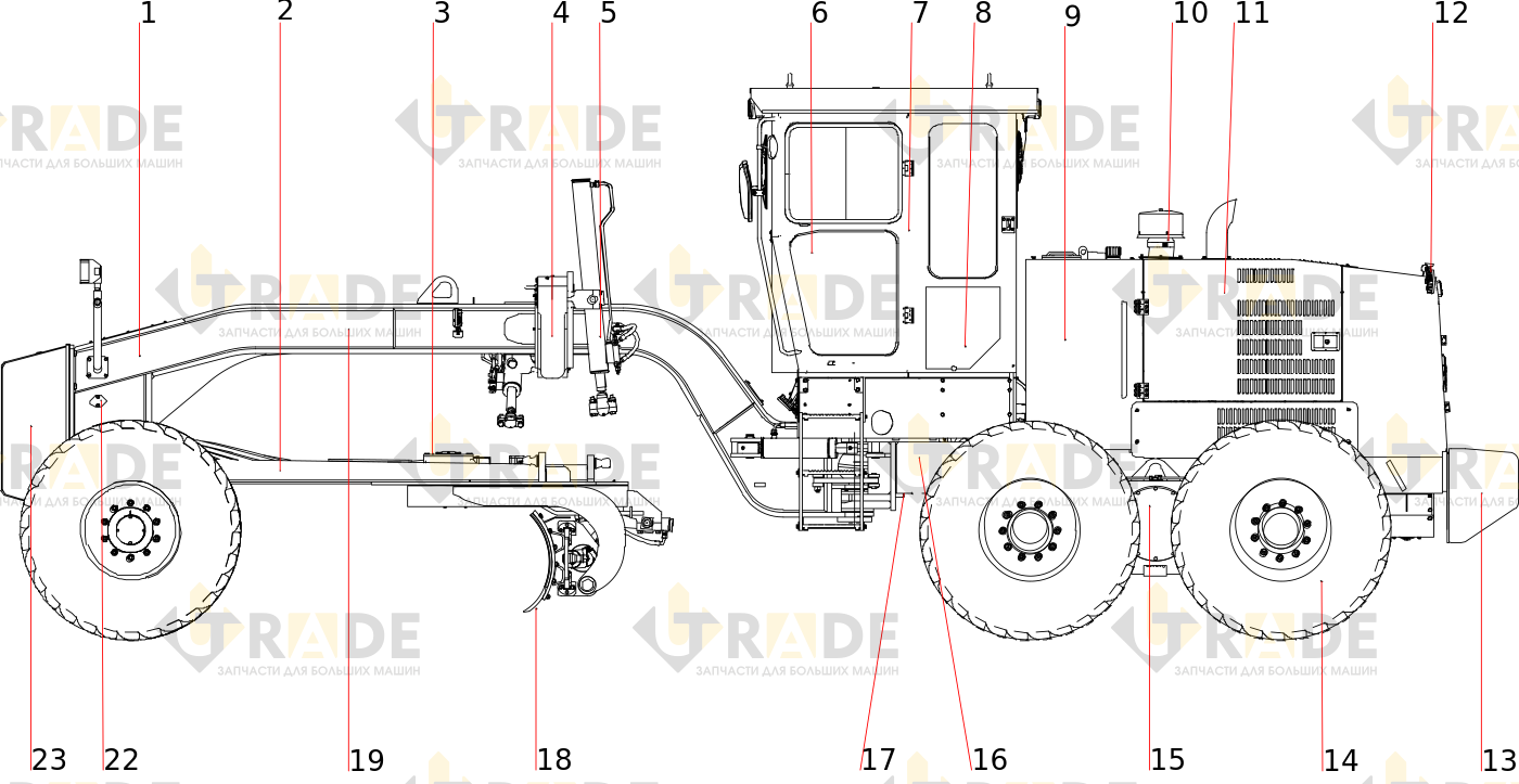 Чертёж — STG230C-8S3ASany Motor Grader