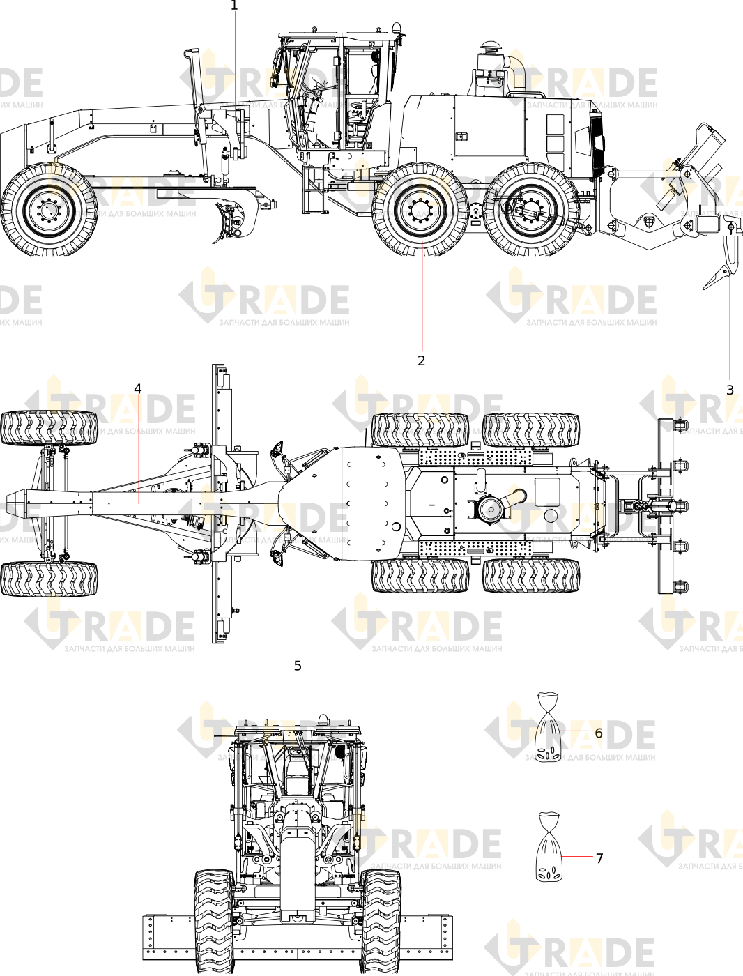 Чертёж — STG265C-10 Motor Grader