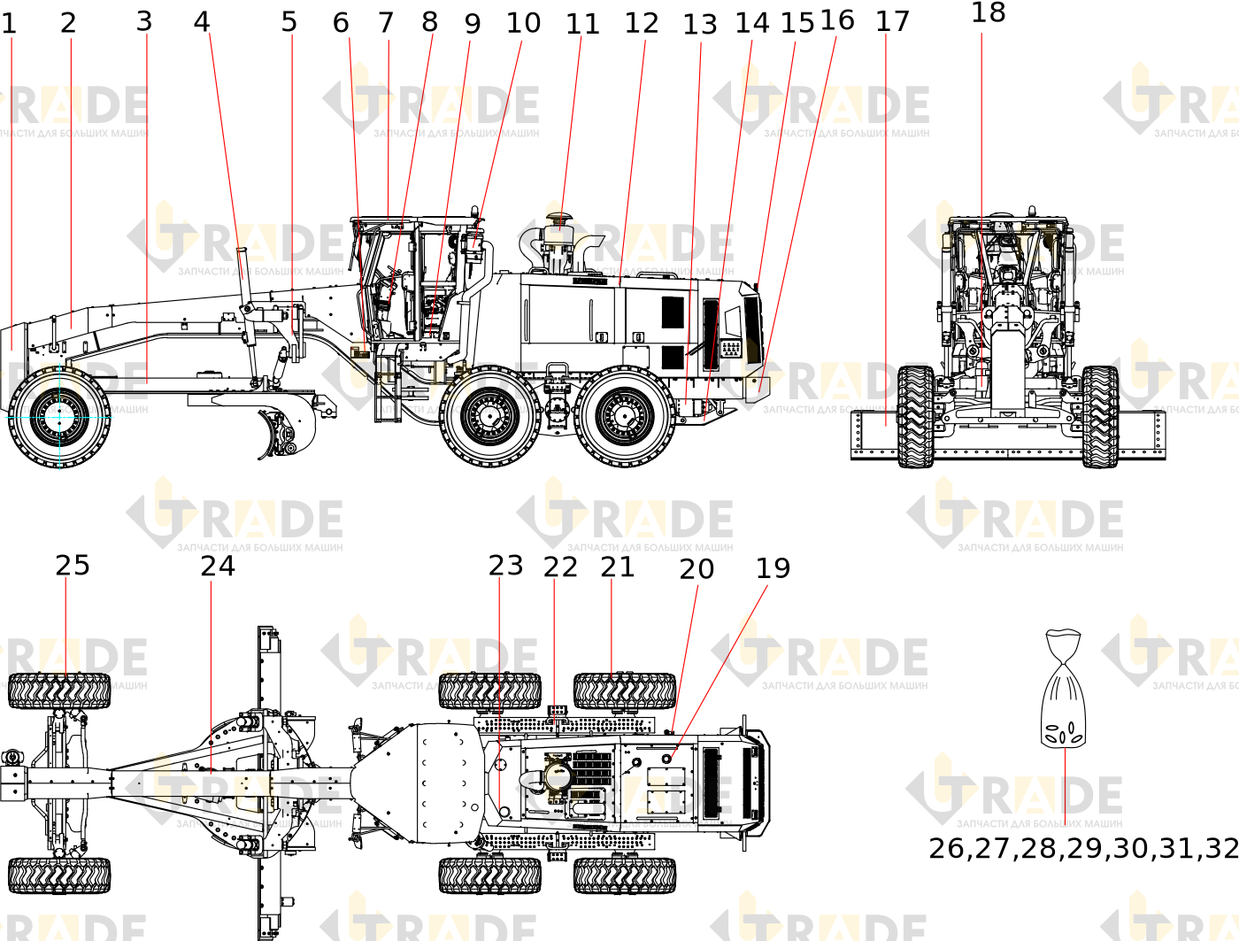 Чертёж — STG335C-10平地机主体