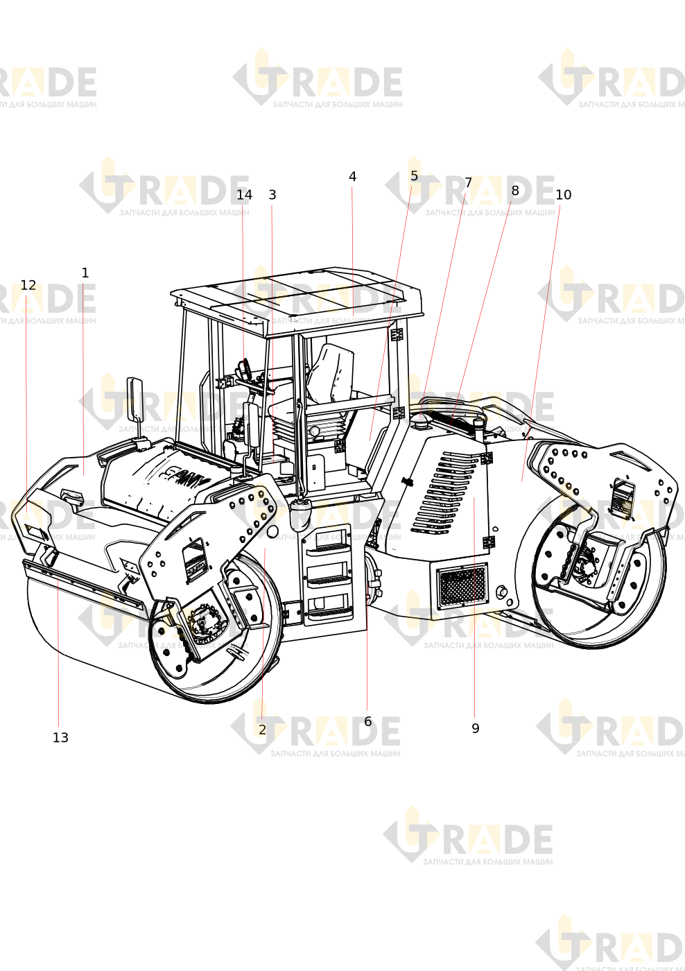 Чертёж — STR100C-8C Sany Tandem Drum Roller Body