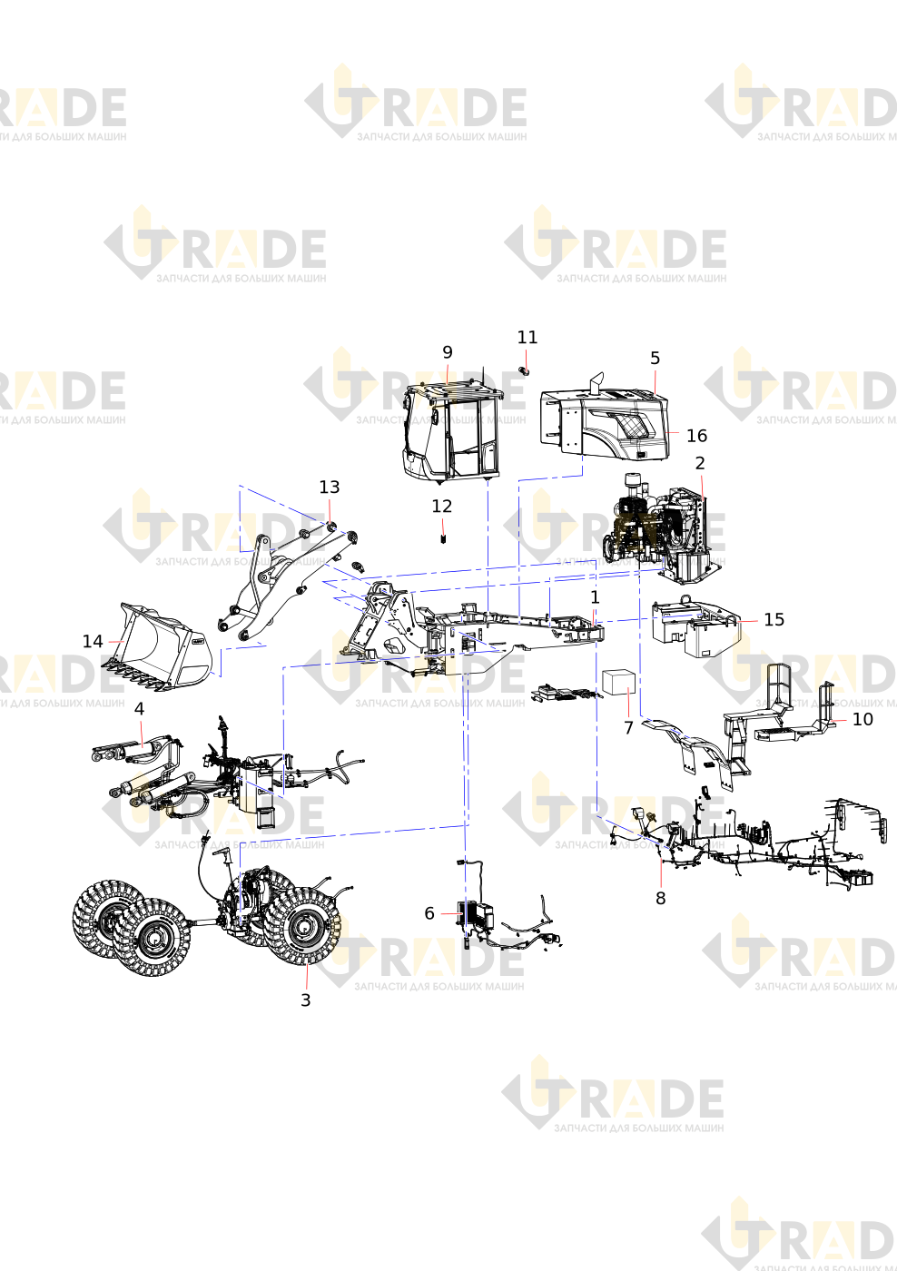 Чертёж — SW956K1 Wheel Loader Main Body