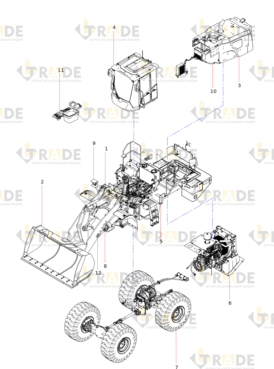 Чертёж — SW966K1 Кузов колесного погрузчика