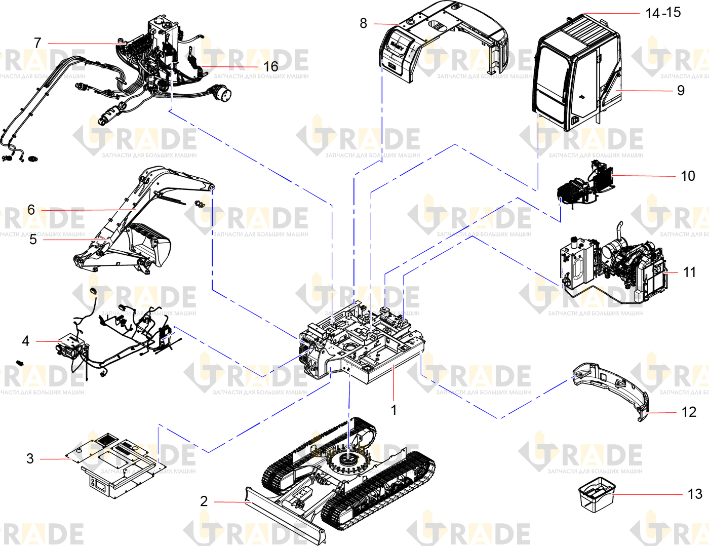 Чертёж — SY60CBI3L(GB)液压挖掘机主体