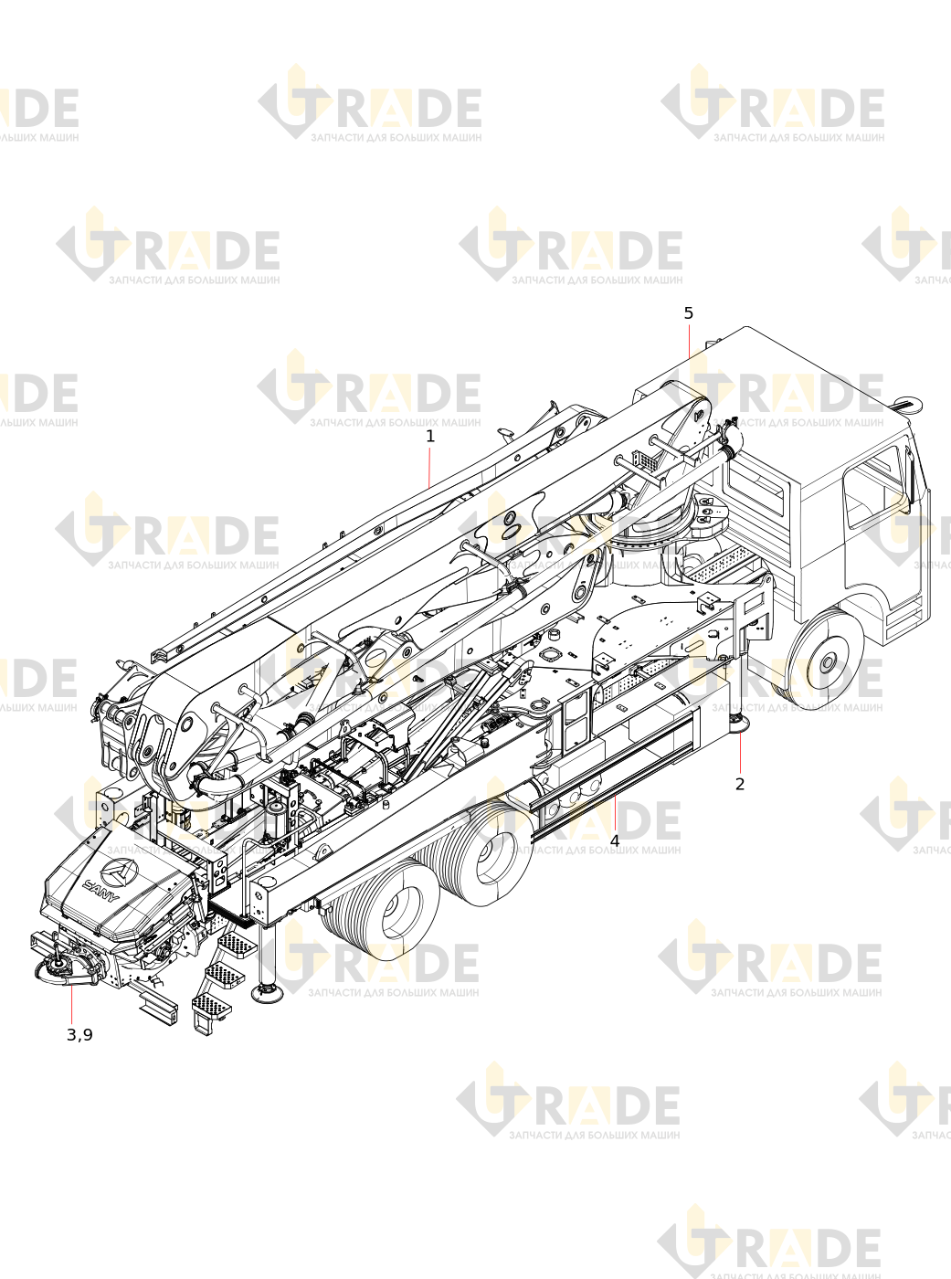 Чертёж — SYG5261THBES 370C-10泵车主体