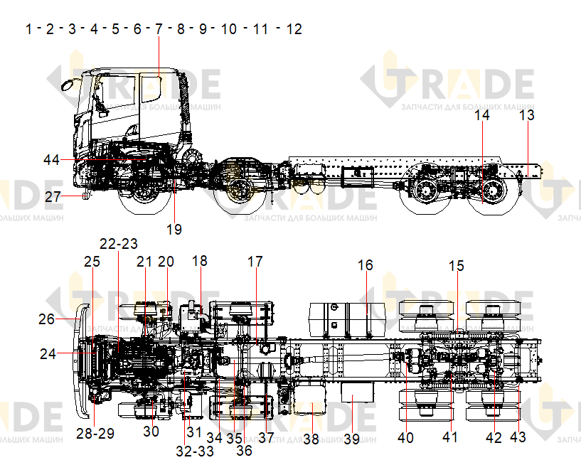 Чертёж — SYM1315T1E-476C8SS1M2载货汽车底盘主体