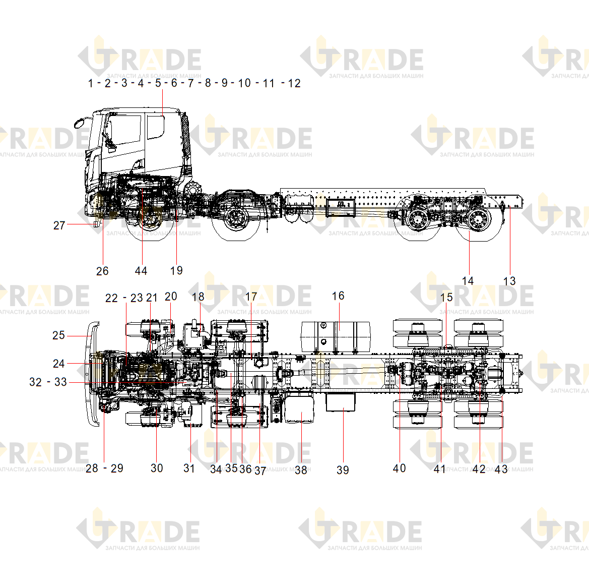 Чертёж — SYM1315T1E-482C8SS1M 载货汽车底盘主体